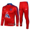 Sudadera De Entrenamiento Trajes FC Bayern de Múnich Cremallera De Cuarto 2022-23 Azul Roja - Niño